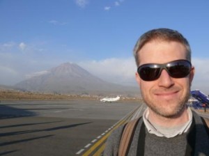 Ben in front of Misti volcano